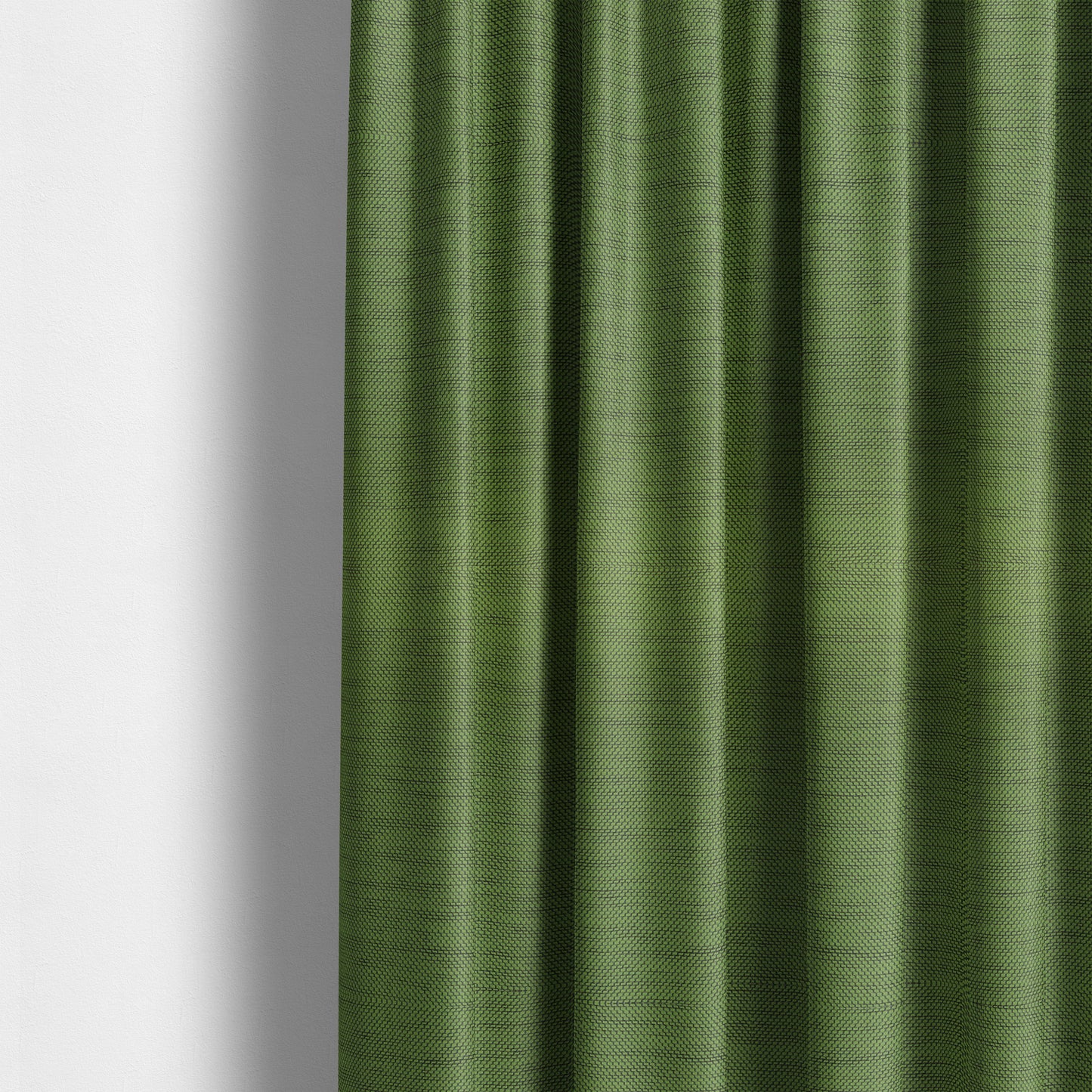 Festival Colourful Textured Chenille Plain Upholstery Fabric In Green Lime - Made To Measure Curtains