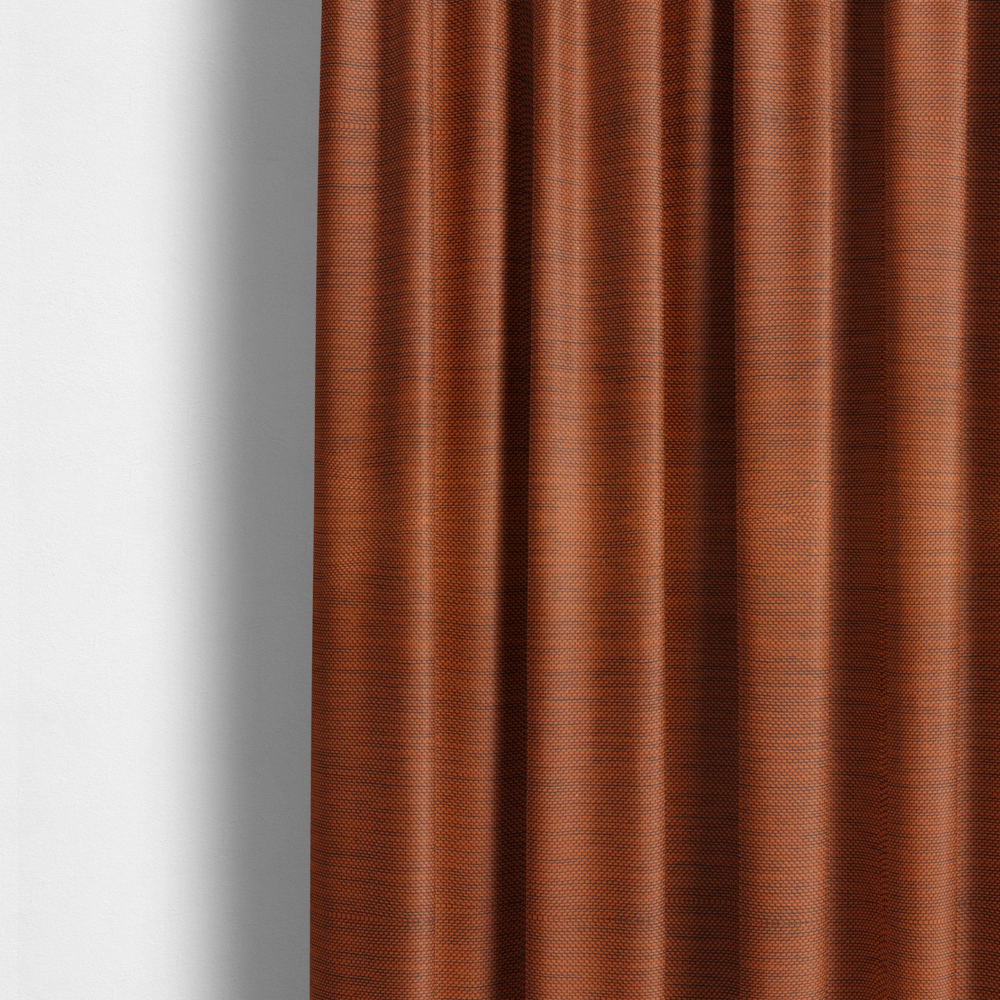 Festival Colourful Textured Chenille Plain Upholstery Fabric In Orange - Made To Measure Curtains