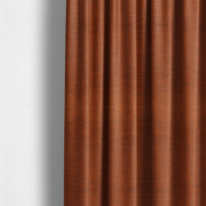 Festival Colourful Textured Chenille Plain Upholstery Fabric In Orange - Made To Measure Curtains