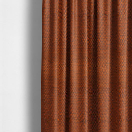 Festival Colourful Textured Chenille Plain Upholstery Fabric In Orange - Made To Measure Curtains