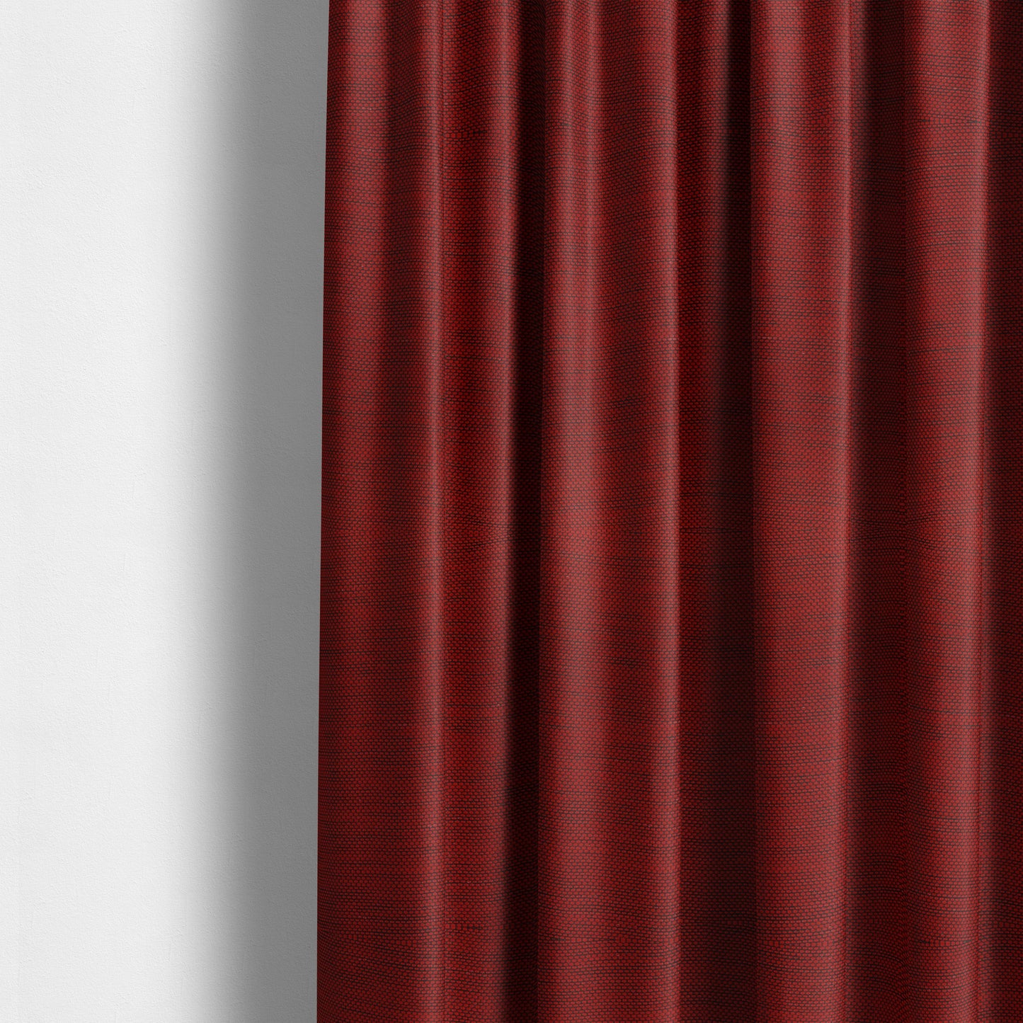 Festival Colourful Textured Chenille Plain Upholstery Fabric In Red - Made To Measure Curtains