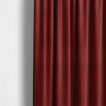 Festival Colourful Textured Chenille Plain Upholstery Fabric In Red - Made To Measure Curtains