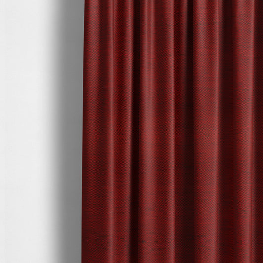 Festival Colourful Textured Chenille Plain Upholstery Fabric In Red - Made To Measure Curtains