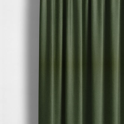 Florence Soft Plain Chenille Army Green Colour Quality Upholstery Fabric - Made To Measure Curtains