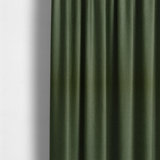 Florence Soft Plain Chenille Army Green Colour Quality Upholstery Fabric - Made To Measure Curtains