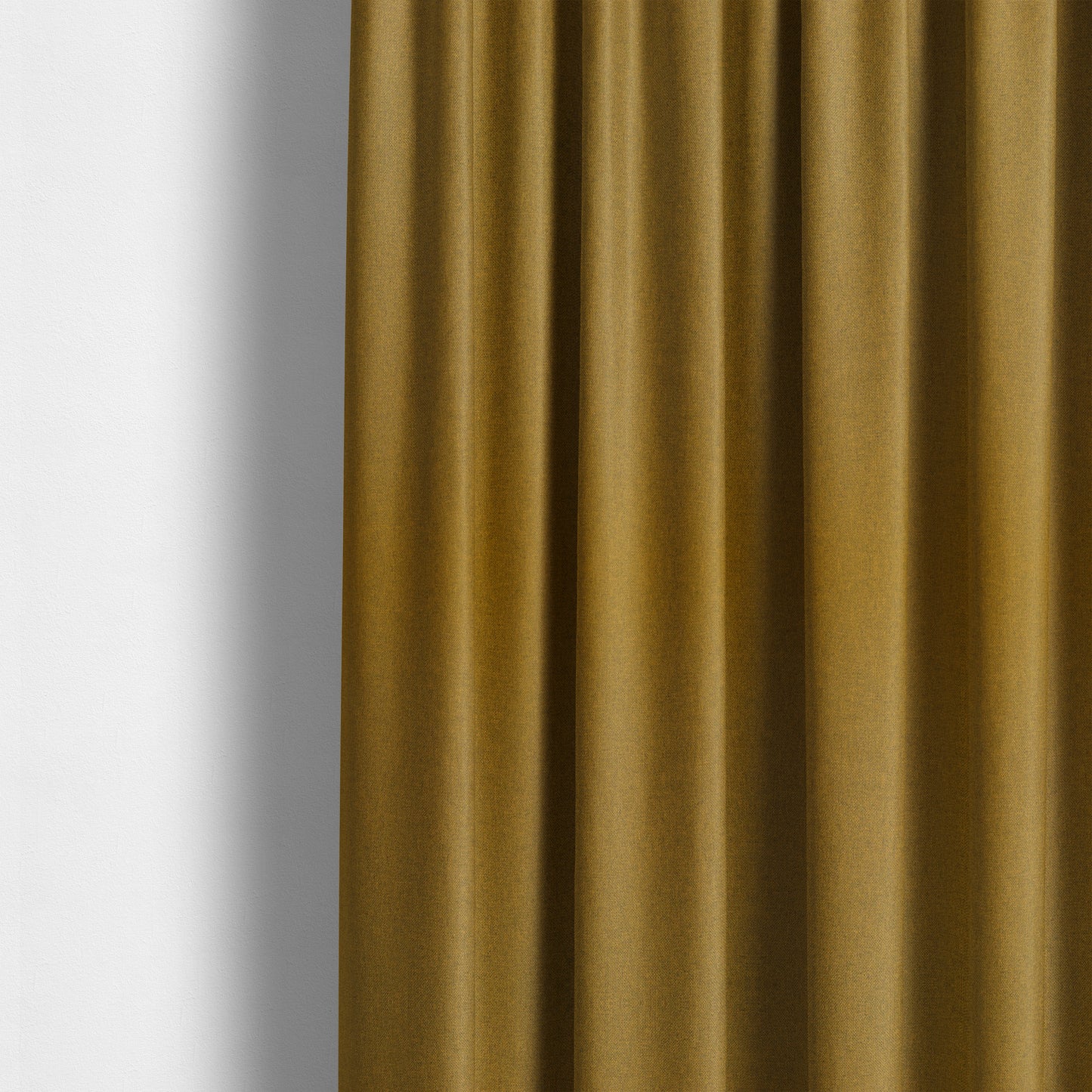 Florence Soft Plain Chenille Yellow Mustard Colour Quality Upholstery Fabric - Made To Measure Curtains