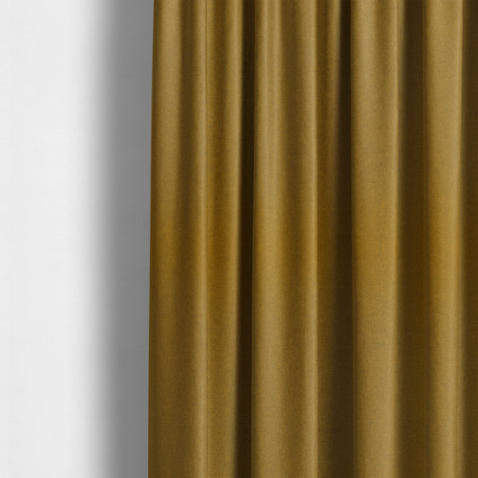 Florence Soft Plain Chenille Yellow Mustard Colour Quality Upholstery Fabric - Made To Measure Curtains