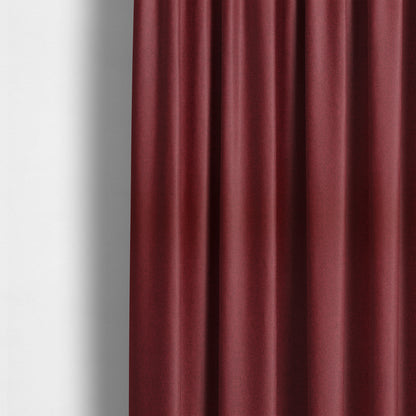 Florence Soft Plain Chenille Wine Deep Red Colour Quality Upholstery Fabric - Made To Measure Curtains