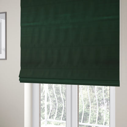 Florentine Soft Shine Textured Army Dark Green Colour Chenille Velvet Upholstery Fabric - Roman Blinds