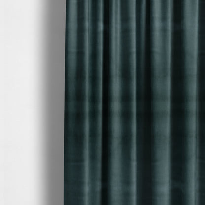 Florentine Soft Shine Textured Teal Blue Colour Chenille Velvet Upholstery Fabric - Made To Measure Curtains