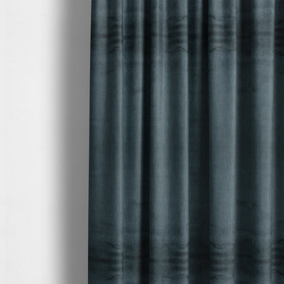 Florentine Soft Shine Textured Navy Blue Colour Chenille Velvet Upholstery Fabric - Made To Measure Curtains