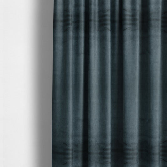 Florentine Soft Shine Textured Navy Blue Colour Chenille Velvet Upholstery Fabric - Made To Measure Curtains