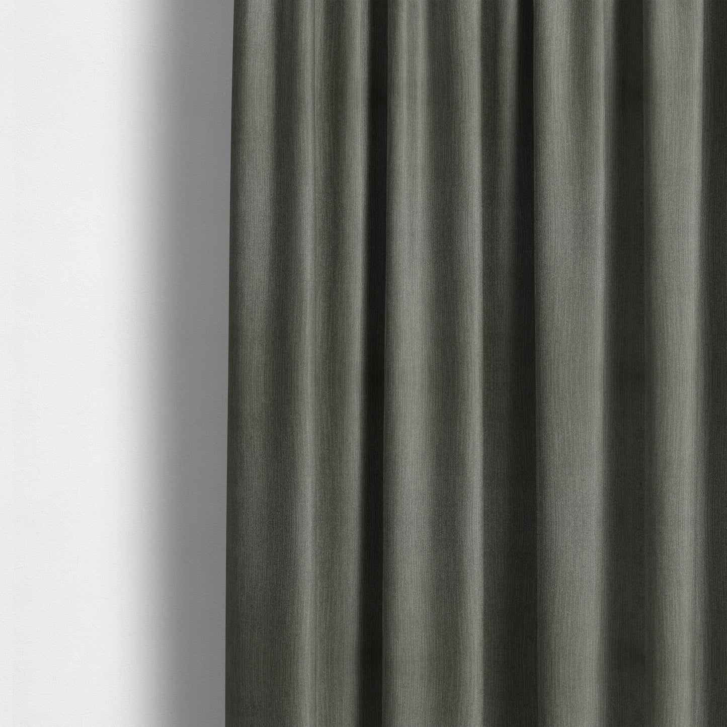 Florentine Soft Shine Textured Grey Colour Chenille Velvet Upholstery Fabric - Made To Measure Curtains