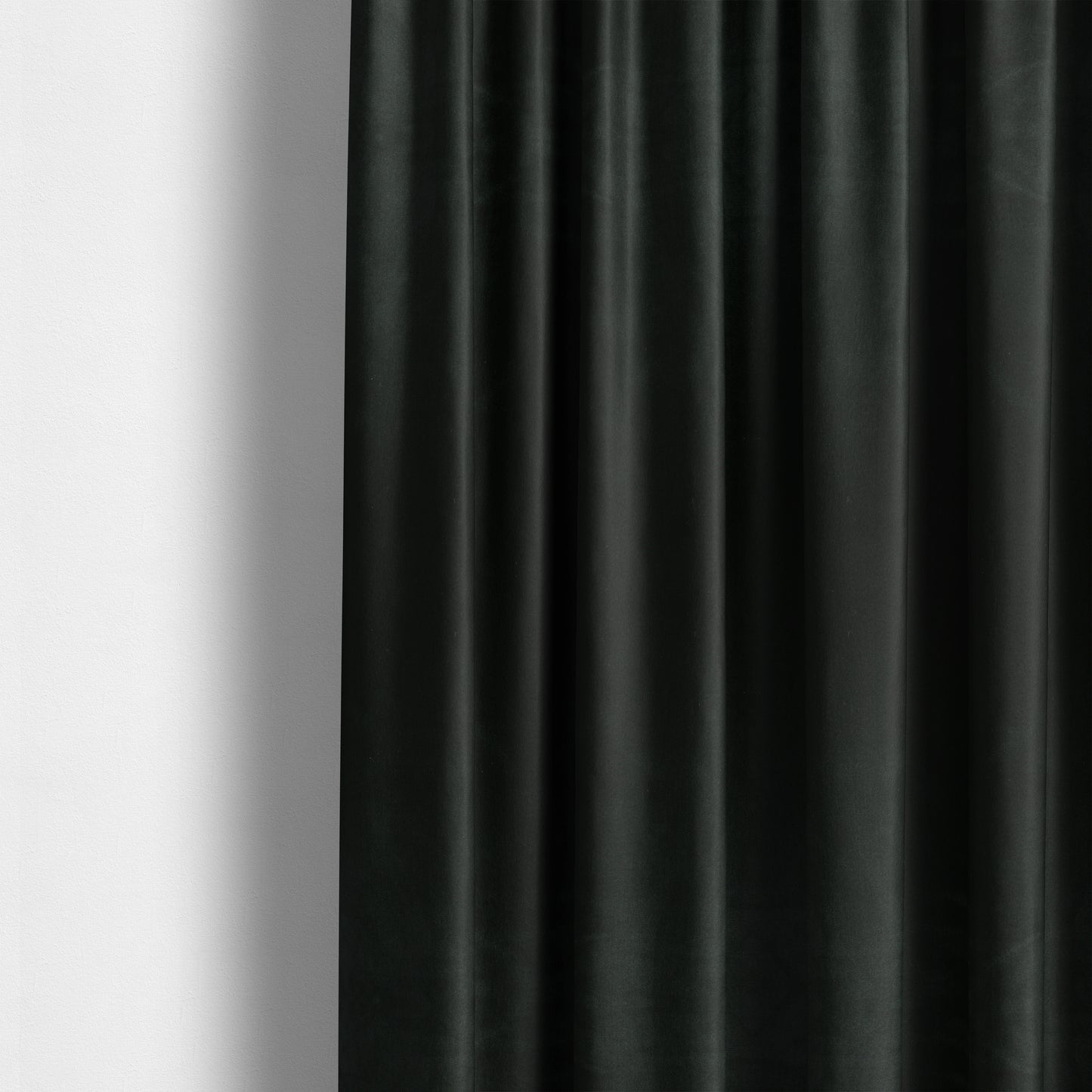 Florentine Soft Shine Textured Black Colour Chenille Velvet Upholstery Fabric - Made To Measure Curtains