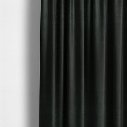 Florentine Soft Shine Textured Black Colour Chenille Velvet Upholstery Fabric - Made To Measure Curtains