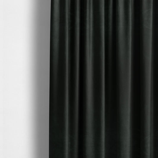 Florentine Soft Shine Textured Black Colour Chenille Velvet Upholstery Fabric - Made To Measure Curtains