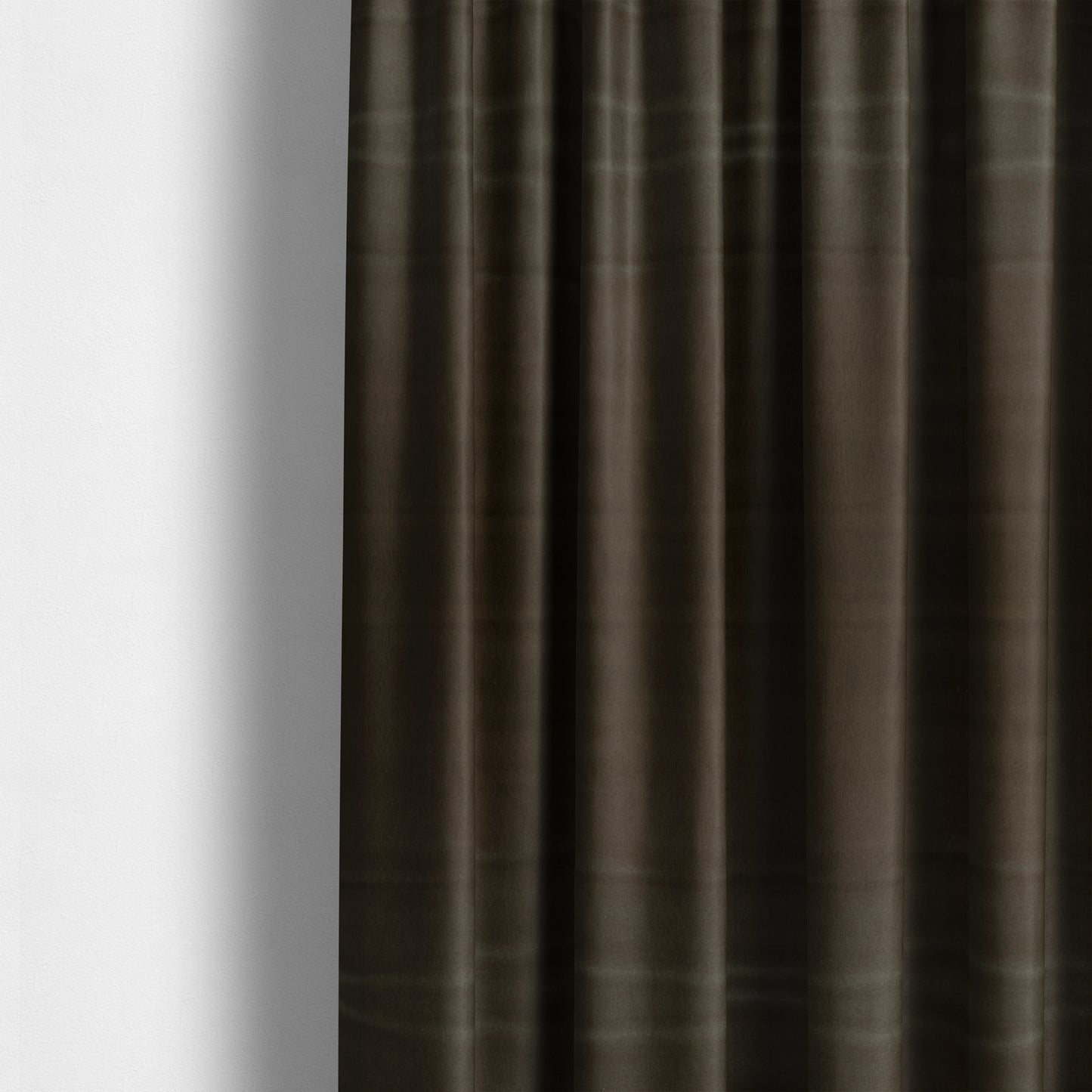 Florentine Soft Shine Textured Chocolate Brown Colour Chenille Velvet Upholstery Fabric - Made To Measure Curtains