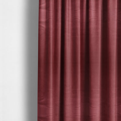 Florentine Soft Shine Textured Red Burgundy Colour Chenille Velvet Upholstery Fabric - Made To Measure Curtains