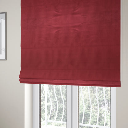 Florentine Soft Shine Textured Red Burgundy Colour Chenille Velvet Upholstery Fabric - Roman Blinds