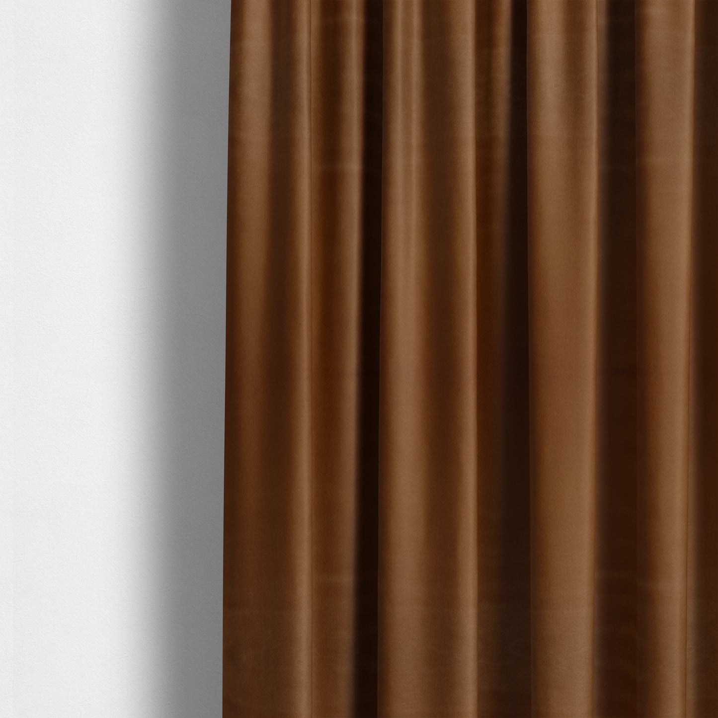 Florentine Soft Shine Textured Orange Colour Chenille Velvet Upholstery Fabric - Made To Measure Curtains