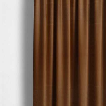 Florentine Soft Shine Textured Orange Colour Chenille Velvet Upholstery Fabric - Made To Measure Curtains