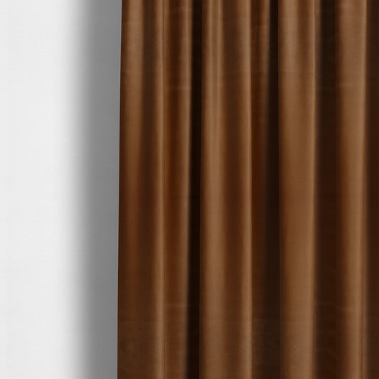 Florentine Soft Shine Textured Orange Colour Chenille Velvet Upholstery Fabric - Made To Measure Curtains