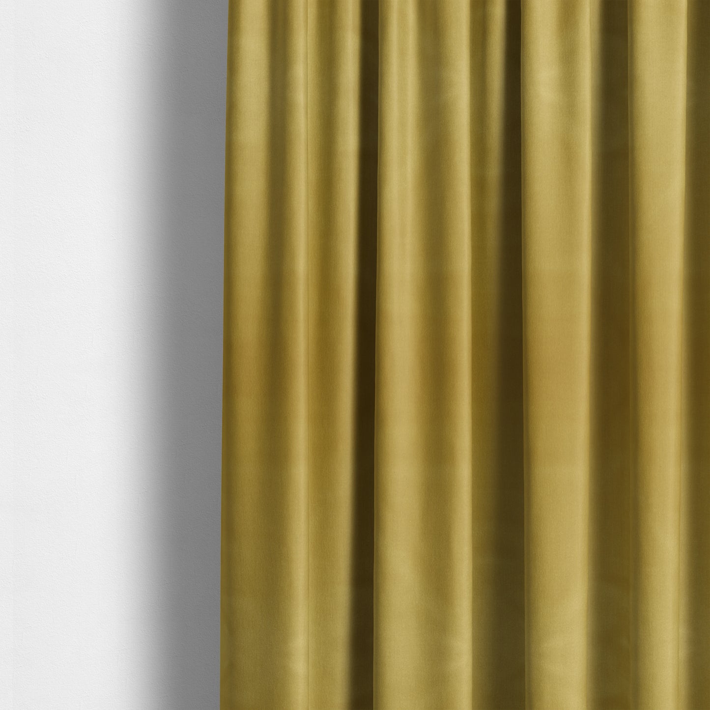 Florentine Soft Shine Textured Yellow Colour Chenille Velvet Upholstery Fabric - Made To Measure Curtains