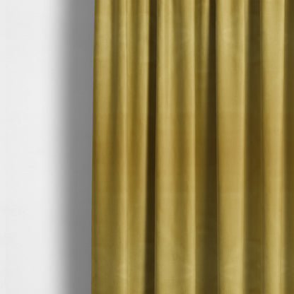 Florentine Soft Shine Textured Yellow Colour Chenille Velvet Upholstery Fabric - Made To Measure Curtains