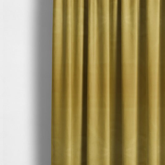 Florentine Soft Shine Textured Yellow Colour Chenille Velvet Upholstery Fabric - Made To Measure Curtains