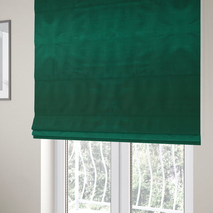 Florentine Soft Shine Textured Emerald Green Colour Chenille Velvet Upholstery Fabric - Roman Blinds