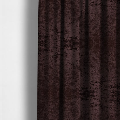 Geneva Crushed Velvet Upholstery Fabric In Mulberry Wine Red Colour - Made To Measure Curtains