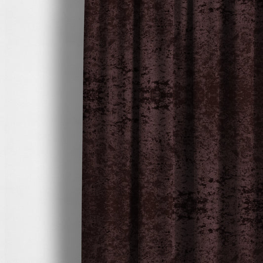 Geneva Crushed Velvet Upholstery Fabric In Mulberry Wine Red Colour - Made To Measure Curtains