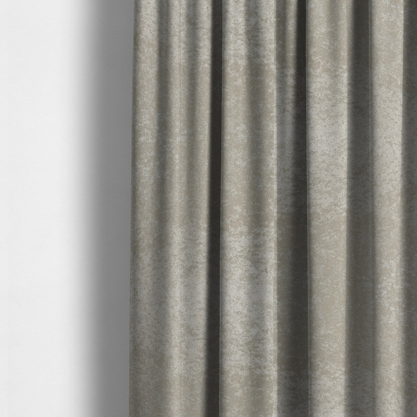 Geneva Crushed Velvet Upholstery Fabric In Cream Colour - Made To Measure Curtains