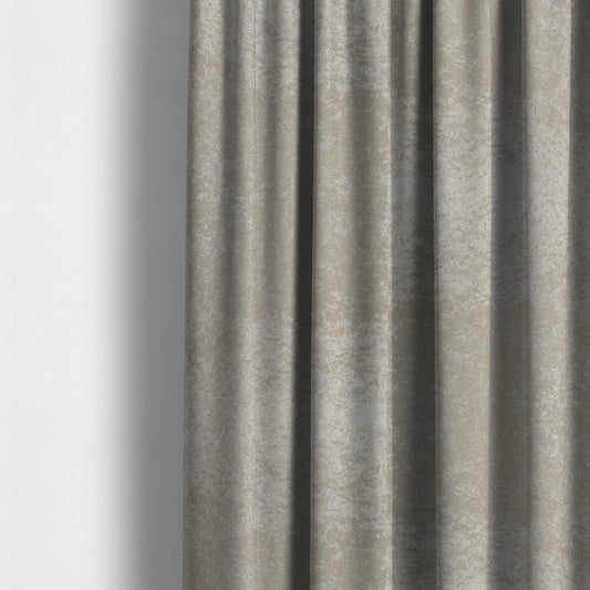 Geneva Crushed Velvet Upholstery Fabric In Cream Colour - Made To Measure Curtains