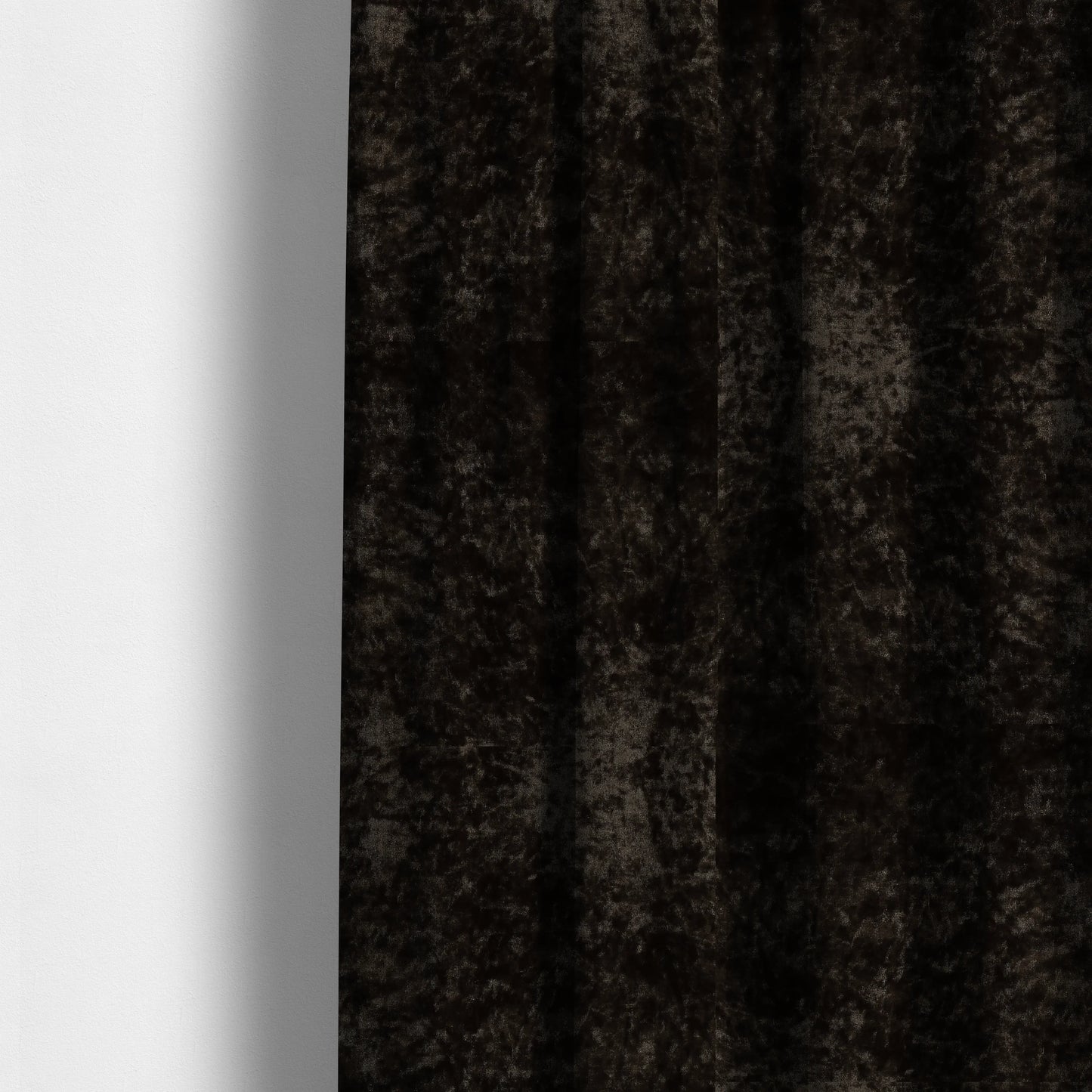 Geneva Crushed Velvet Upholstery Fabric In Chocolate Brown Colour - Made To Measure Curtains