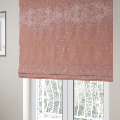 Geneva Crushed Velvet Upholstery Fabric In Pink Colour - Roman Blinds