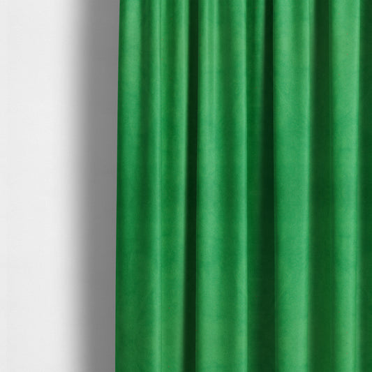 Giovanni Matt Plain Velvet Upholstery Fabric In Apple Green Colour - Made To Measure Curtains