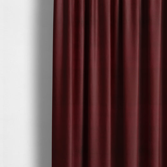 Giovanni Matt Plain Velvet Upholstery Fabric In Burgundy Colour - Made To Measure Curtains