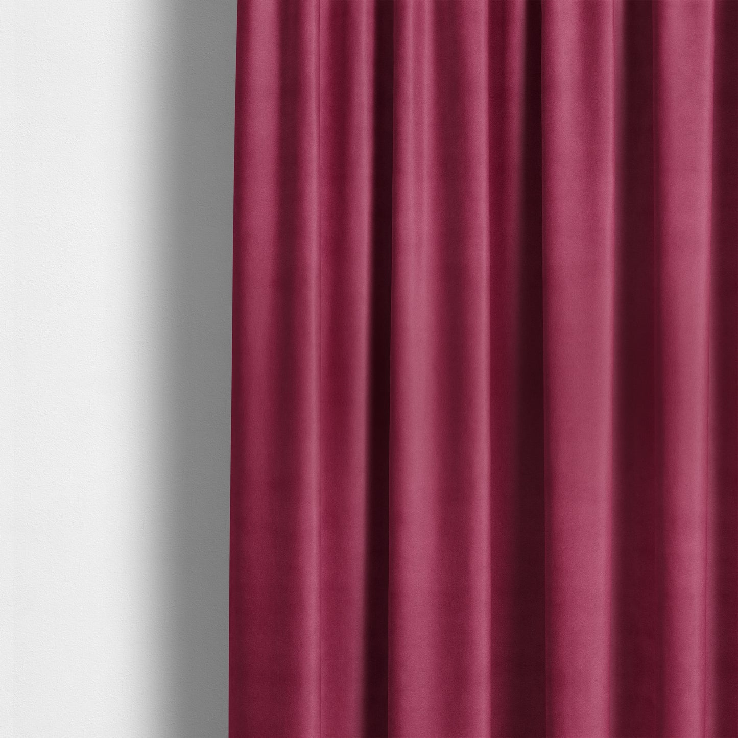 Giovanni Matt Plain Velvet Upholstery Fabric In Ruby Pink Colour - Made To Measure Curtains