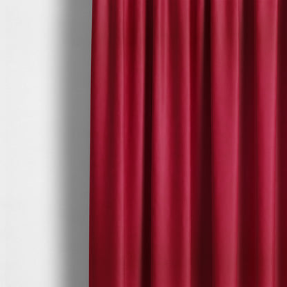 Giovanni Matt Plain Velvet Upholstery Fabric In Scarlet Red Colour - Made To Measure Curtains