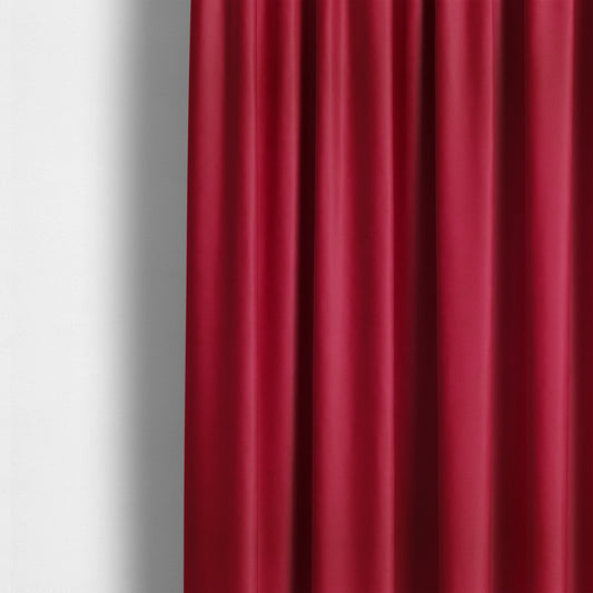 Giovanni Matt Plain Velvet Upholstery Fabric In Scarlet Red Colour - Made To Measure Curtains