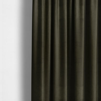 Giovanni Matt Plain Velvet Upholstery Fabric In Chocolate Brown Colour - Made To Measure Curtains