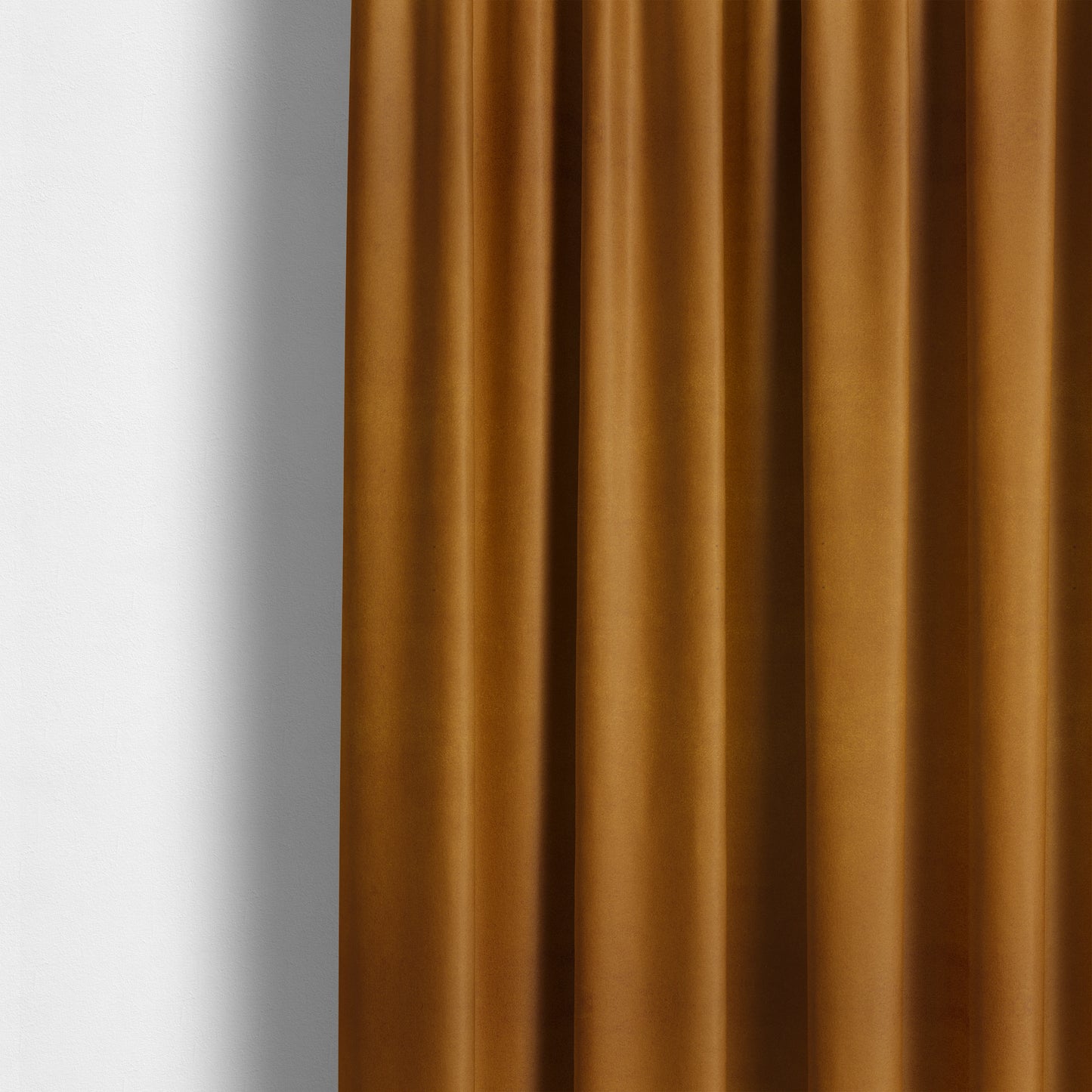 Giovanni Matt Plain Velvet Upholstery Fabric In Honey Orange Colour - Made To Measure Curtains