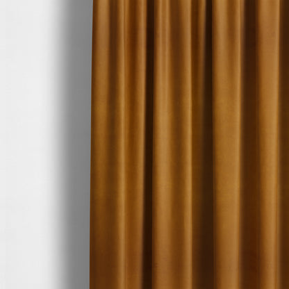 Giovanni Matt Plain Velvet Upholstery Fabric In Honey Orange Colour - Made To Measure Curtains