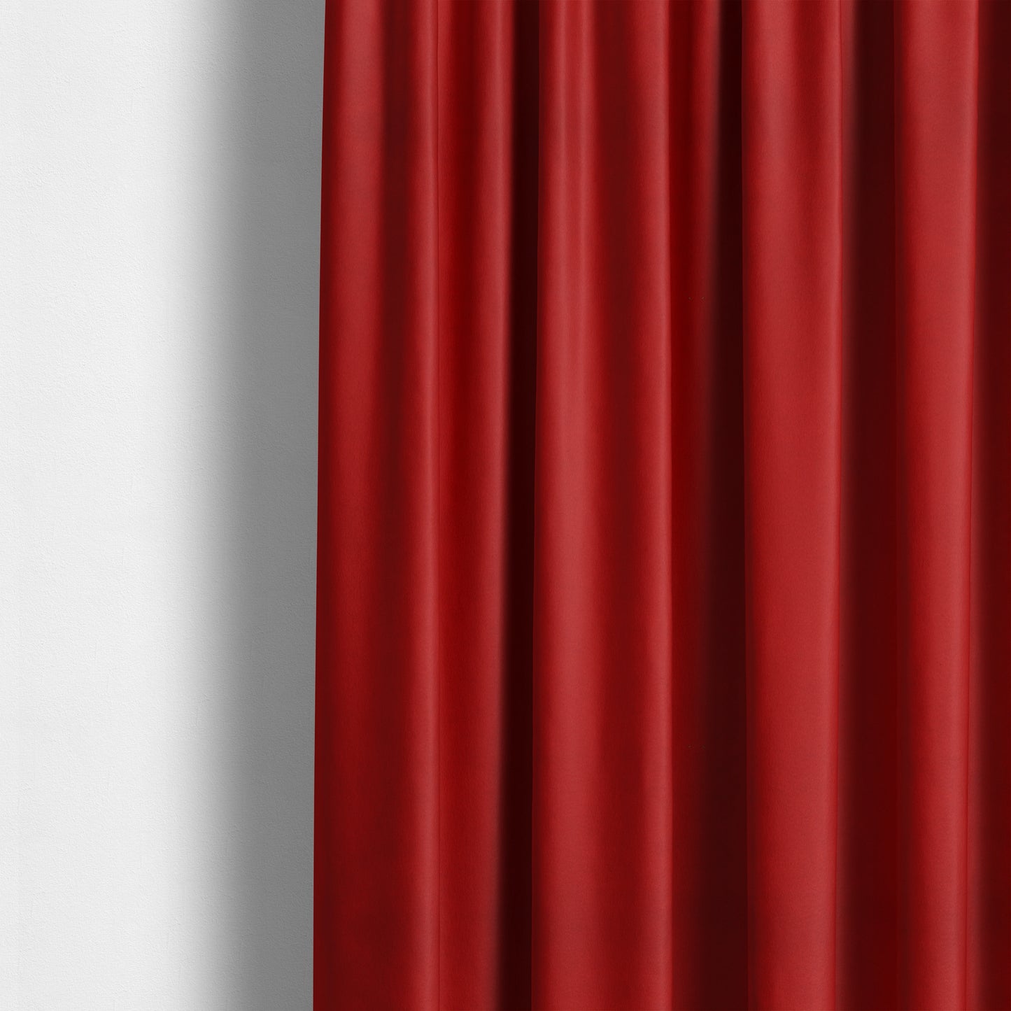 Giovanni Matt Plain Velvet Upholstery Fabric In Fire Red Colour - Made To Measure Curtains