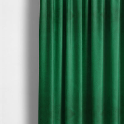 Giovanni Matt Plain Velvet Upholstery Fabric In Green Basil Colour - Made To Measure Curtains