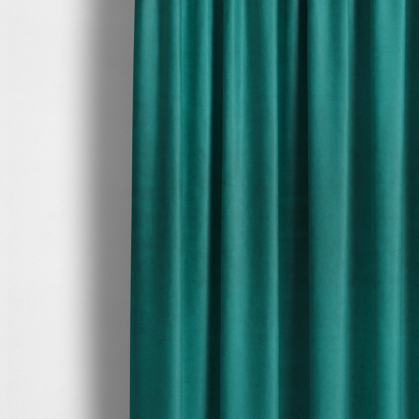 Giovanni Matt Plain Velvet Upholstery Fabric In Teal Blue Colour - Made To Measure Curtains