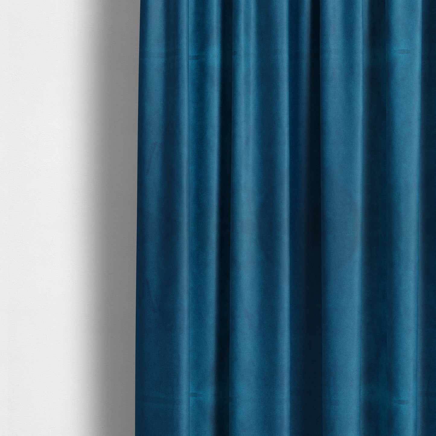 Giovanni Matt Plain Velvet Upholstery Fabric In Azure Blue Colour - Made To Measure Curtains