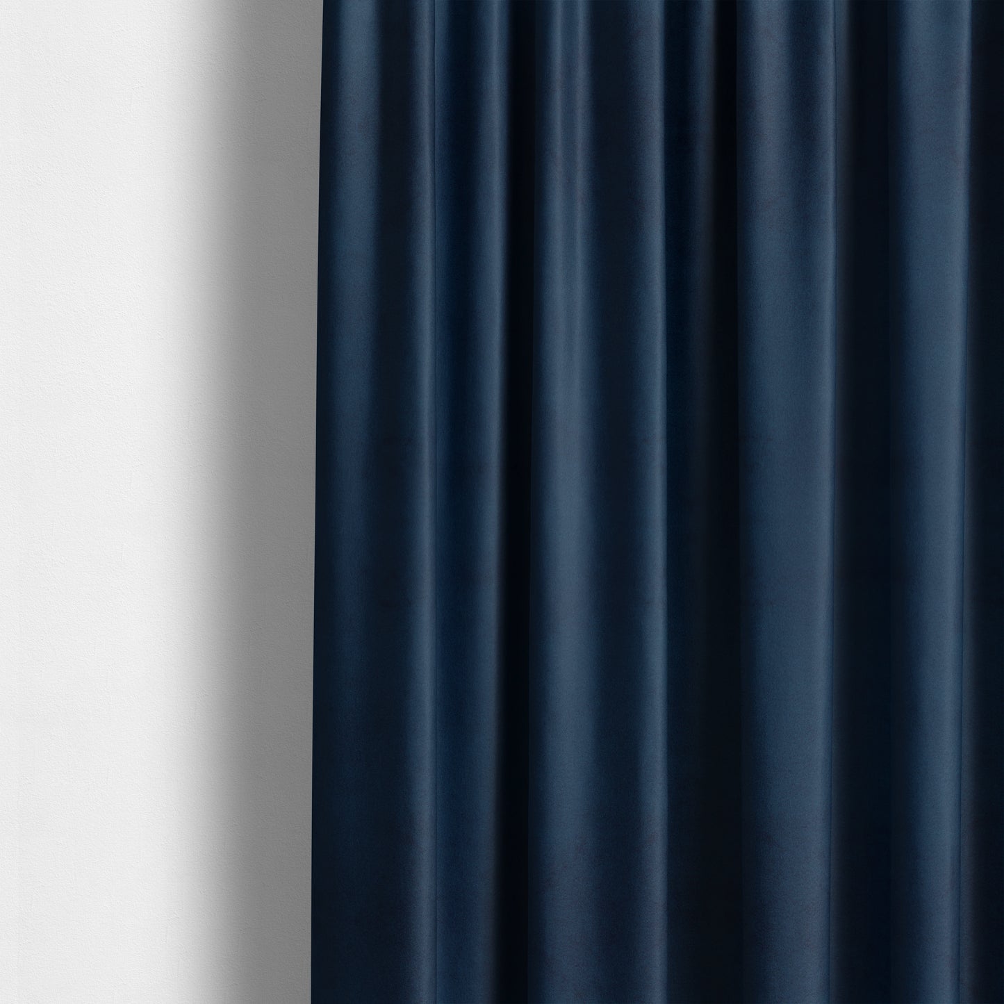 Giovanni Matt Plain Velvet Upholstery Fabric In Navy Blue Colour - Made To Measure Curtains