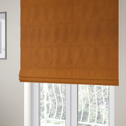 Gloria Soft Woven Textured Chenille Upholstery Fabric Orange Colour - Roman Blinds